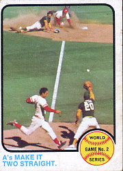 1973 Topps Baseball Cards      204     A's Two Straight WS
